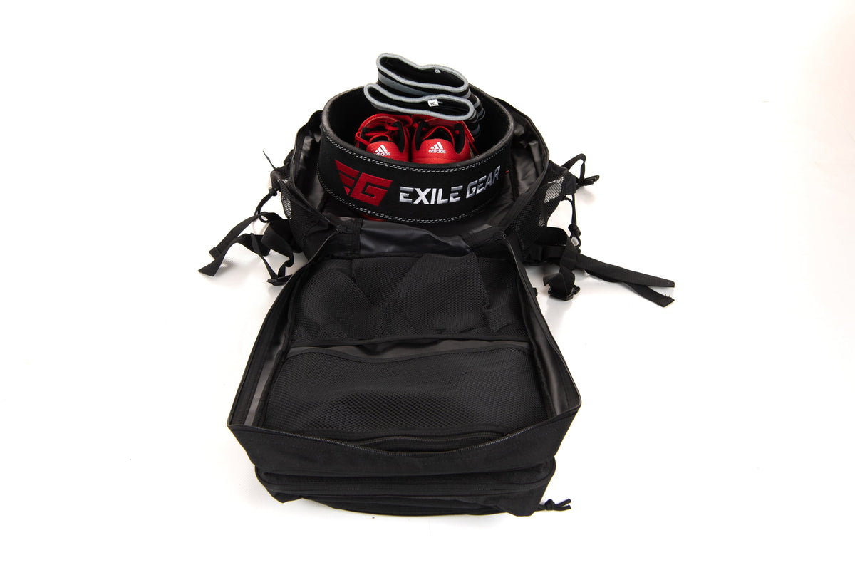 black rucking backpack