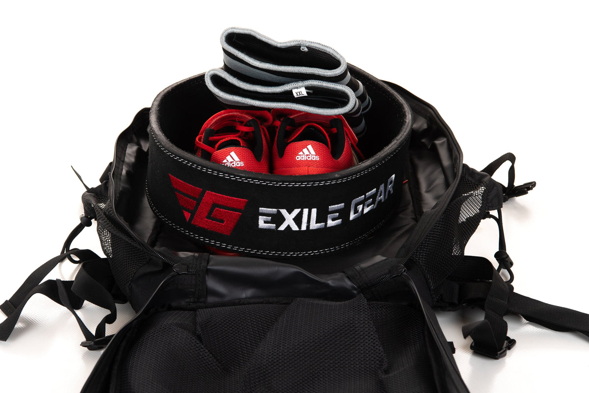 black rucking backpack