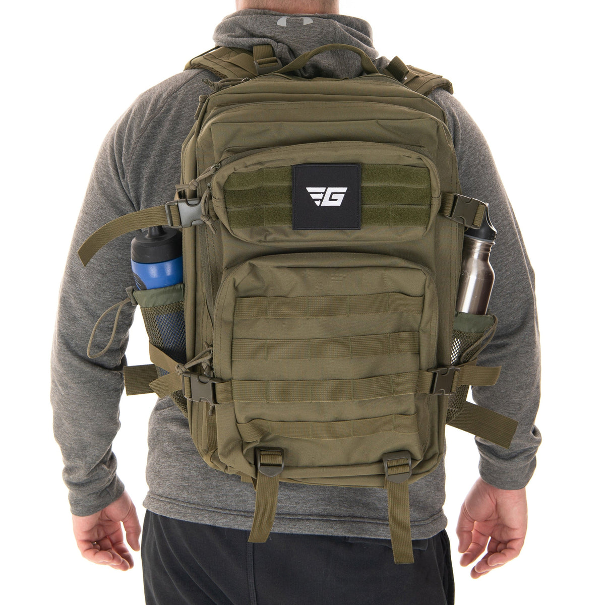 green rucking backpack