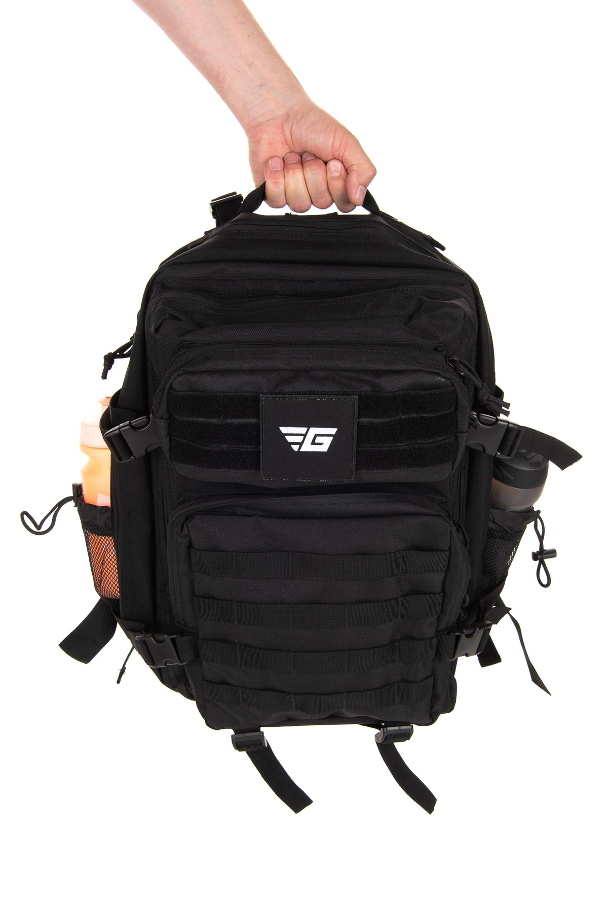black rucking backpack